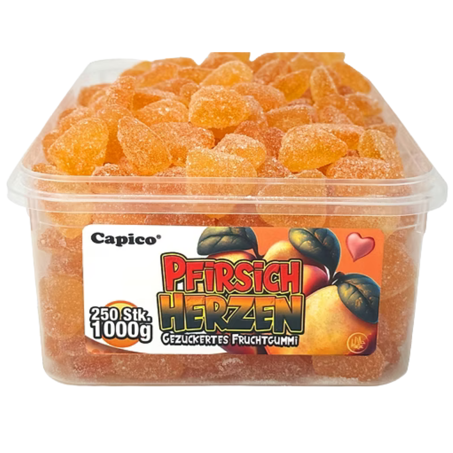 Capico Pfirsichherzen gezuckertes Fruchtgummi 🍑 100g HALAL