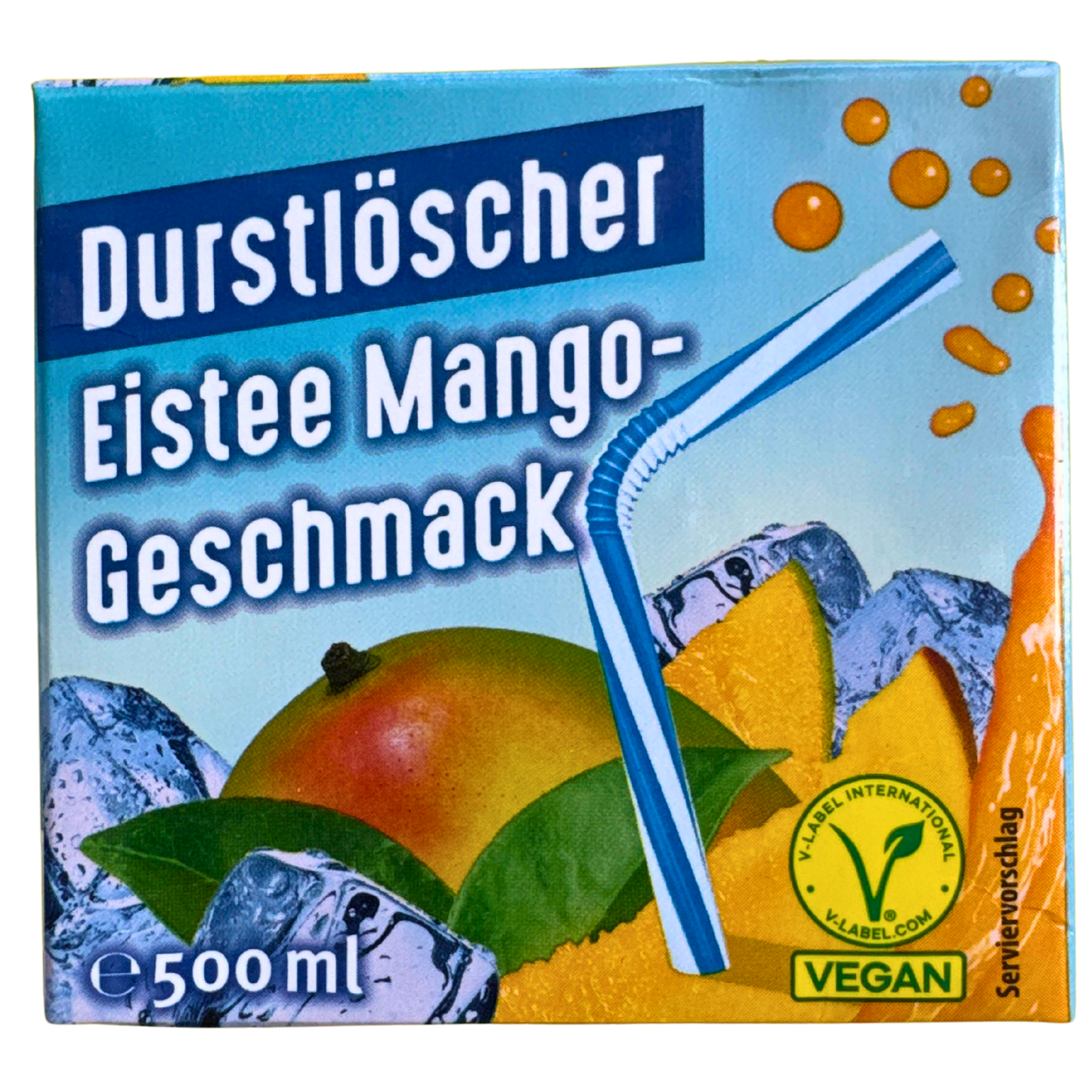 Durstlöscher Eistee Mango-Geschmack 🧊🥭🌱 VEGAN