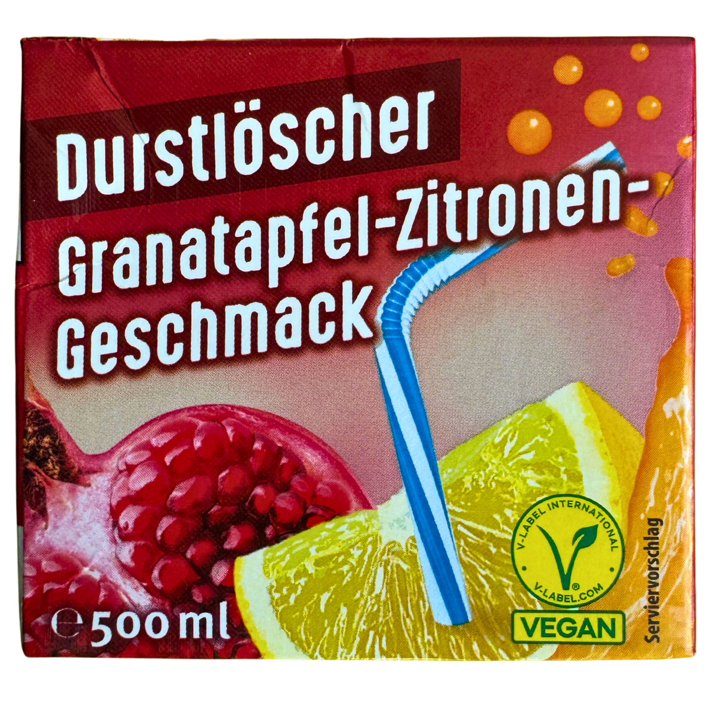Durstlöscher Granatapfel-Zitronen-Geschmack 🍋🌿 VEGAN