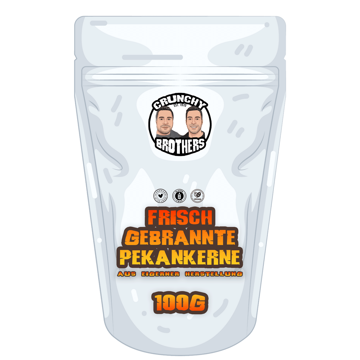 Frisch gebrannte Pekankerne 100g