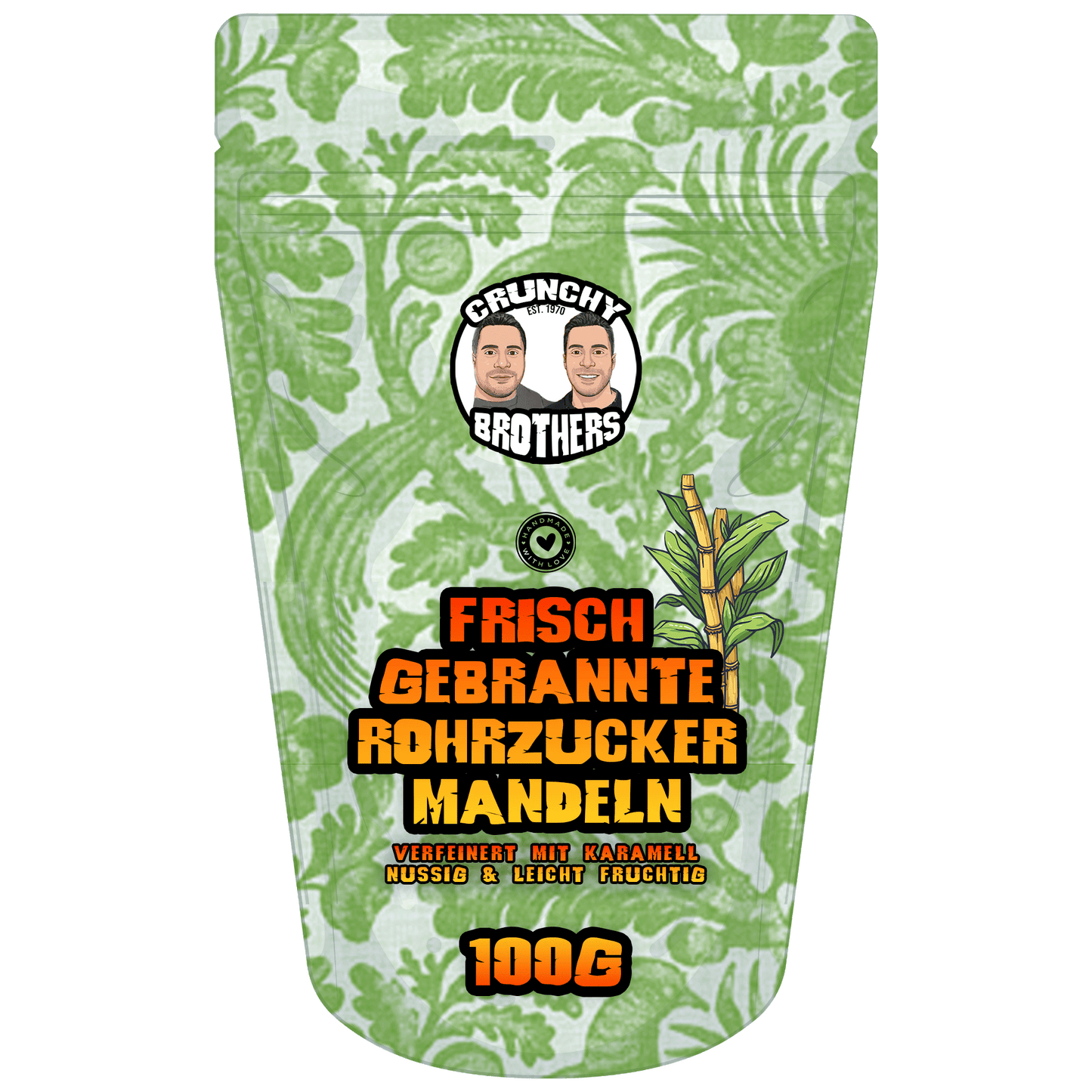 Frisch gebrannte Rohrzucker Mandeln 100g