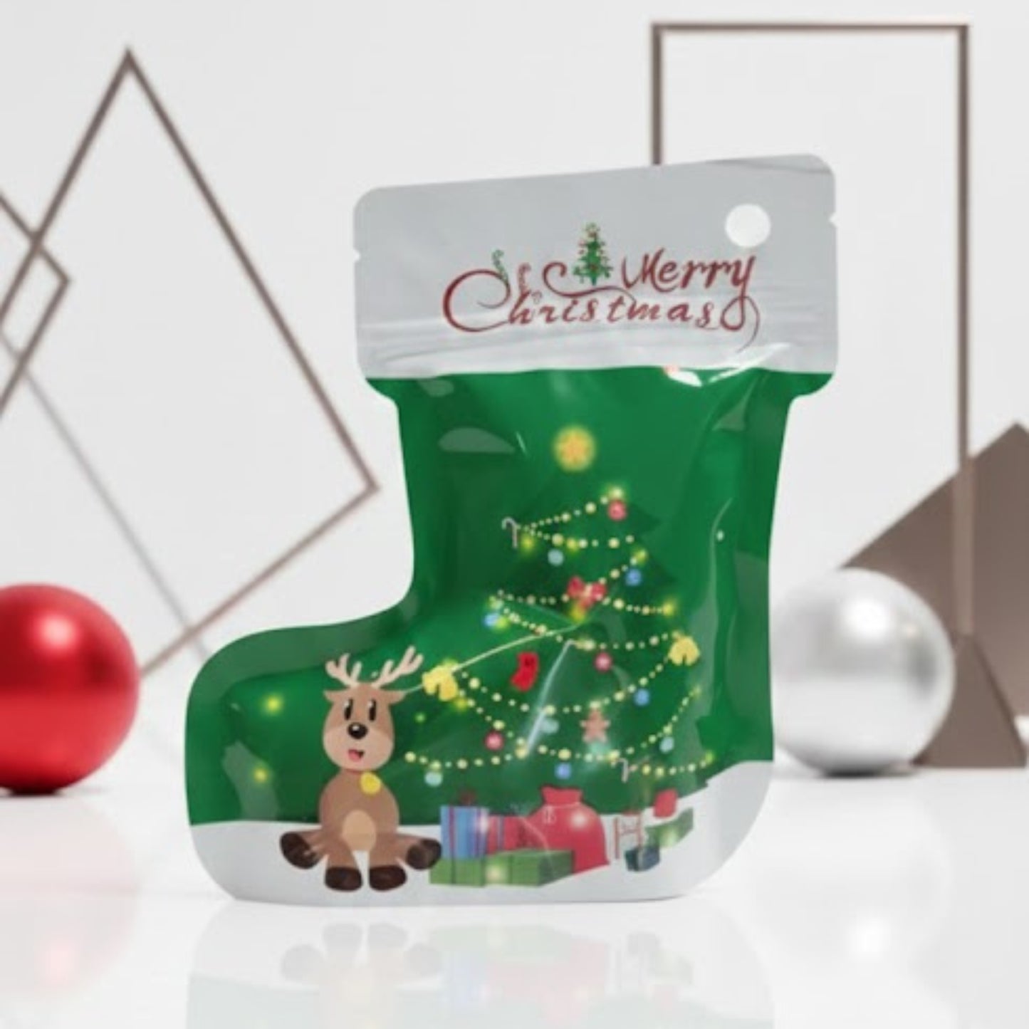 Gebrannte Mandeln Weihnachtsstiefel-Standbodenbeutel 200g