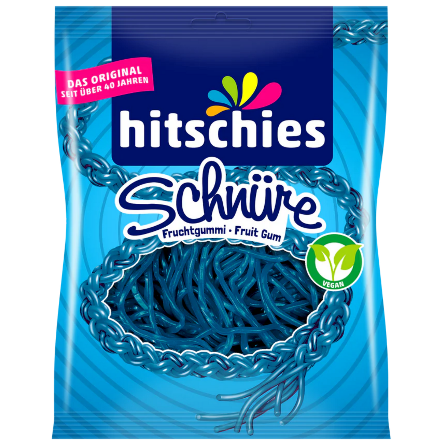 Hitschies Schnüre blau 🍇💙 100g VEGAN