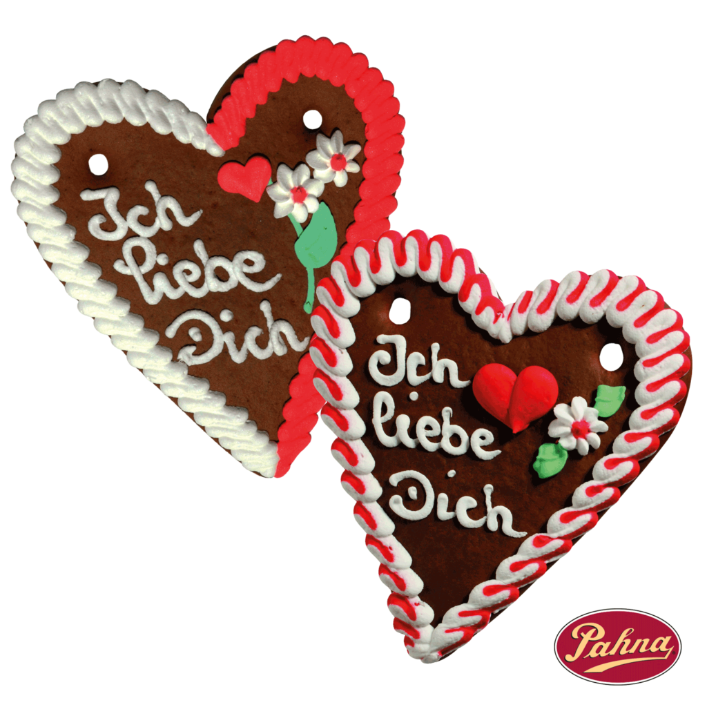 Lebkuchen Spruch-Herz Ich liebe dich 18x19cm