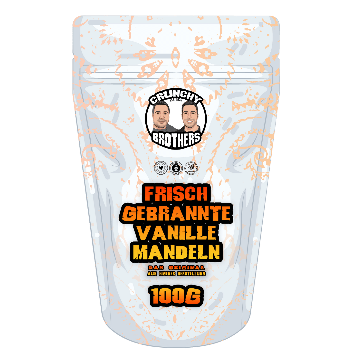 Frisch gebrannte Vanille Mandeln 100g