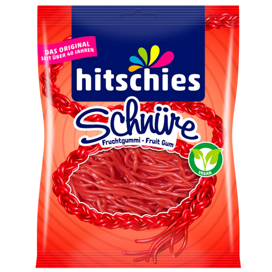 Hitschies Schnüre Erdbeere 🍓❤️ 100g VEGAN