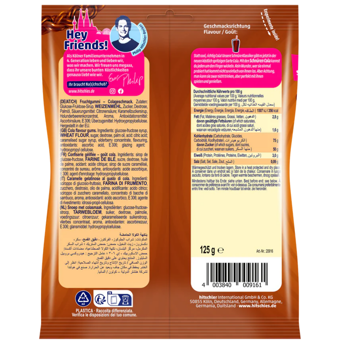 Hitschies Schnüre Cola 🖤🍹 100g VEGAN