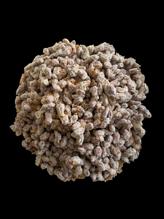 Frisch gebrannte Krokant Mandeln mit weißer Schokolade 100g