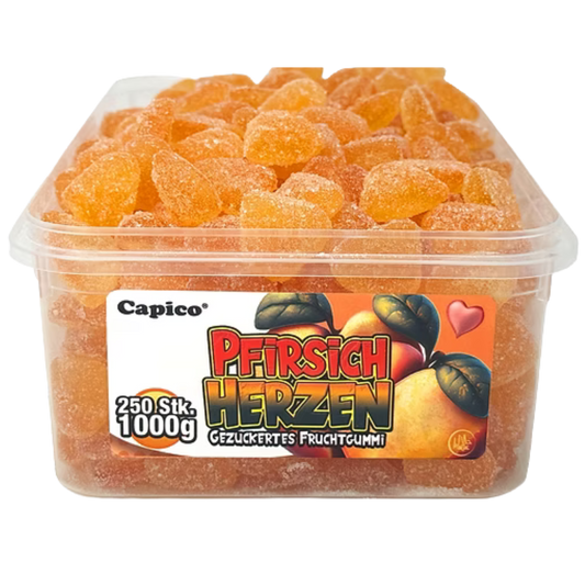 Capico Pfirsichherzen gezuckertes Fruchtgummi 🍑 100g HALAL