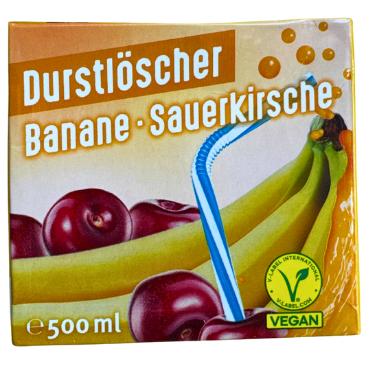 Durstlöscher Sauerkirsche Banane 🍒🍌🌱 VEGAN