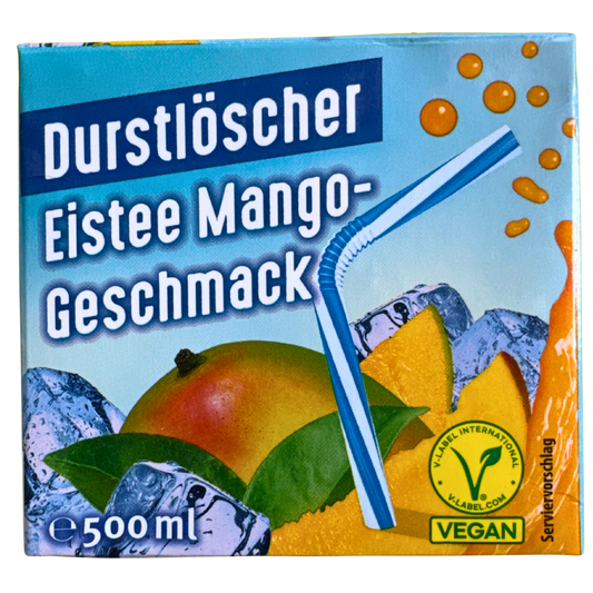 Durstlöscher Eistee Mango-Geschmack 🧊🥭🌱 VEGAN