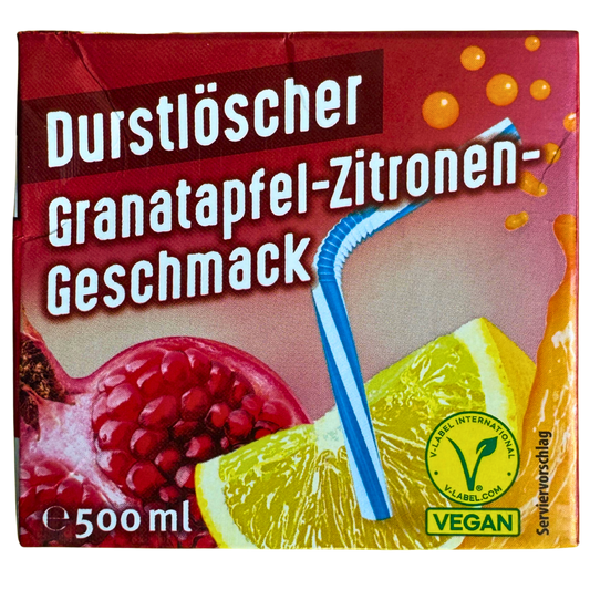 Durstlöscher Granatapfel-Zitronen-Geschmack 🍋🌿  VEGAN