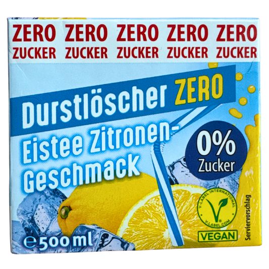Durstlöscher Eistee Zitrone Zero 🍋 VEGAN