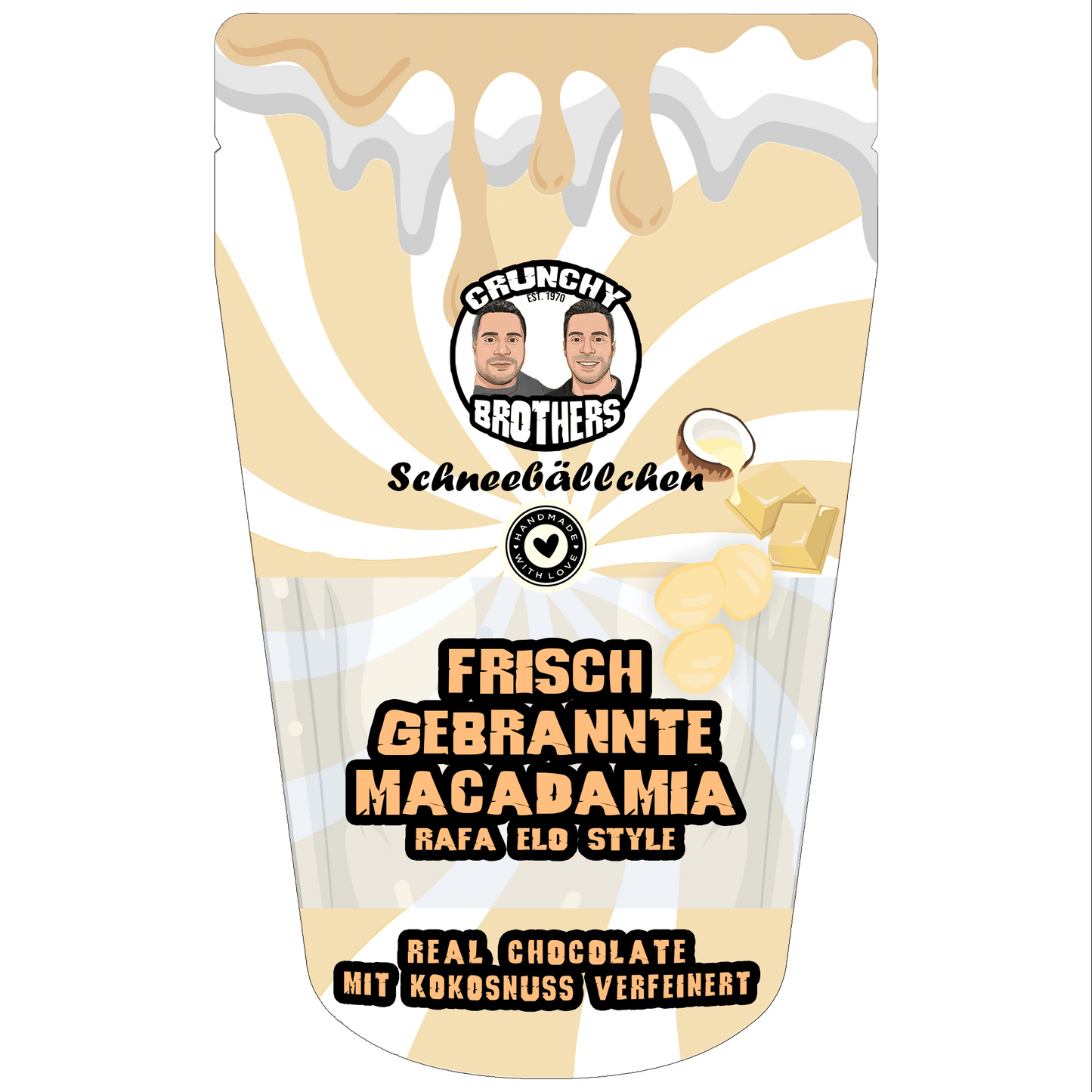 Frisch gebrannte Macadamia Schneebällchen 100g│200g