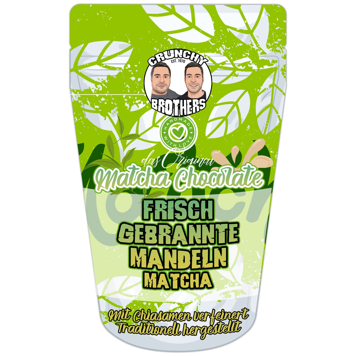 Frisch gebrannte Matcha Chia Mandeln 🍵🍃 100g|200g|500g|1000g