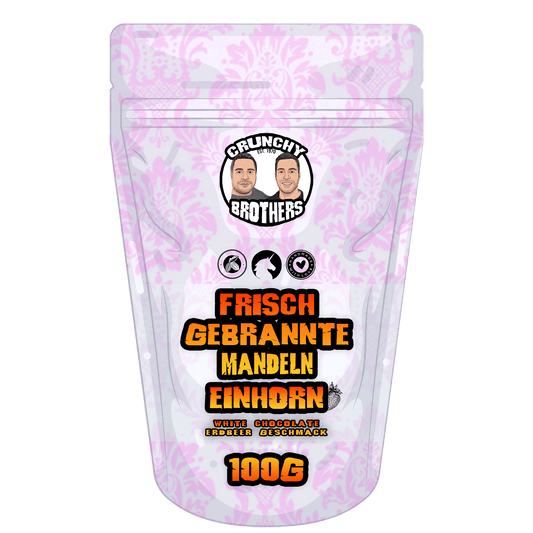 Frisch gebrannte Erdbeer-Mandeln 100g