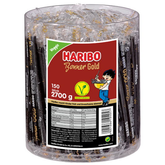 HARIBO Bonner Gold 💛 Lakritz Stangen 100g VEGETARISCH