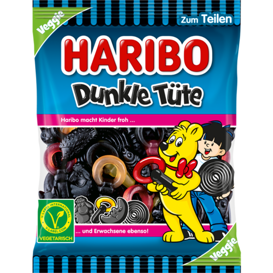 HARIBO Dunkle Tüte 100g VEGETARISCH