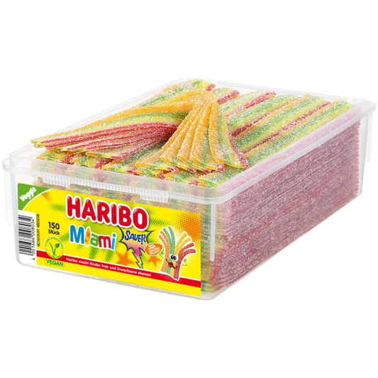 HARIBO Miami 🌈 sauer Apfel Erdbeere Brombeere Zitrone 100g VEGAN