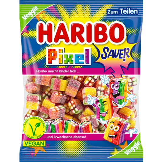 HARIBO Rainbow Pixel sauer 👾🌈 100g VEGAN
