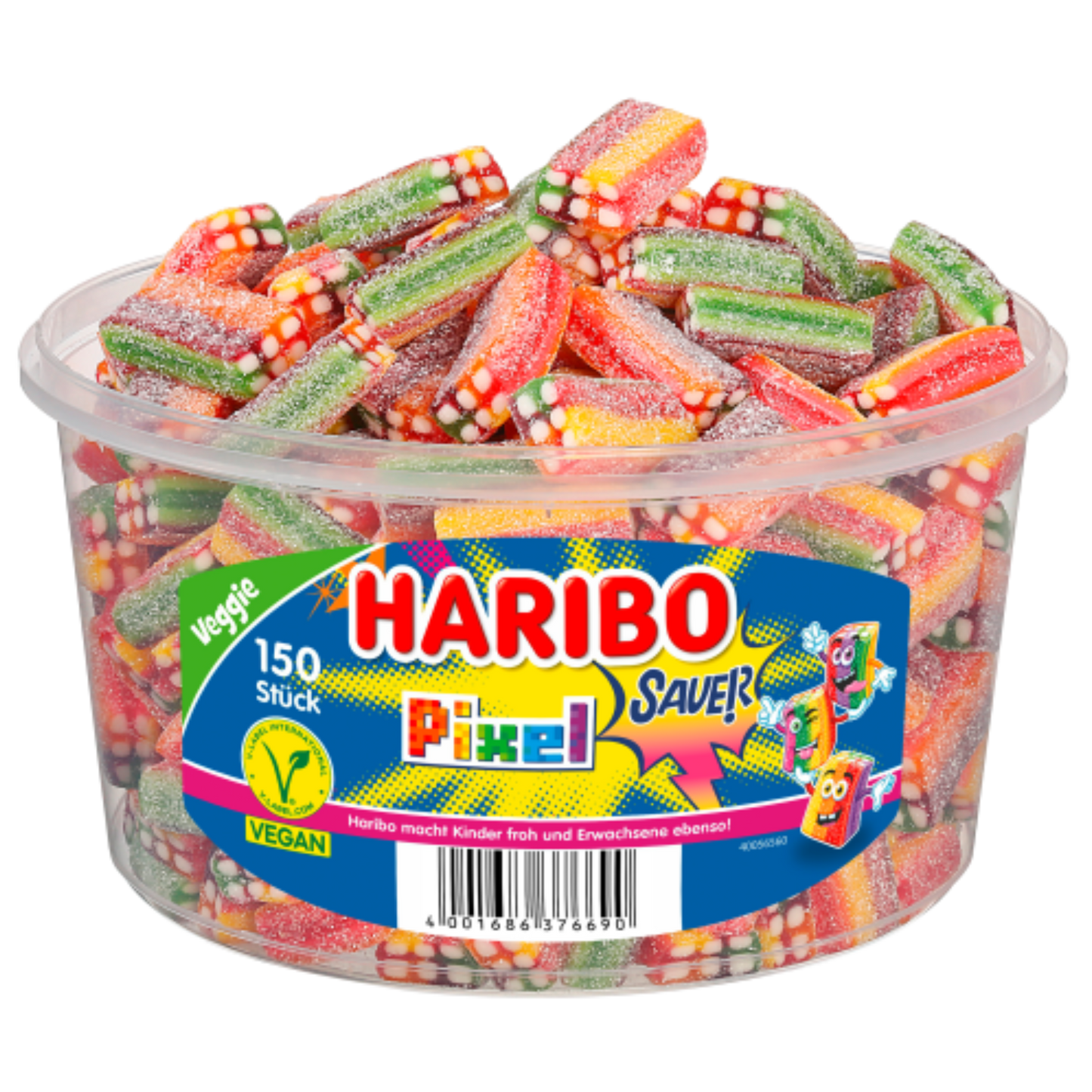 HARIBO Rainbow Pixel sauer 👾🌈 100g VEGAN