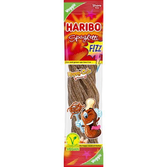 HARIBO Spaghetti Happy Cola Fizz 🥤🤎 VEGAN 100g