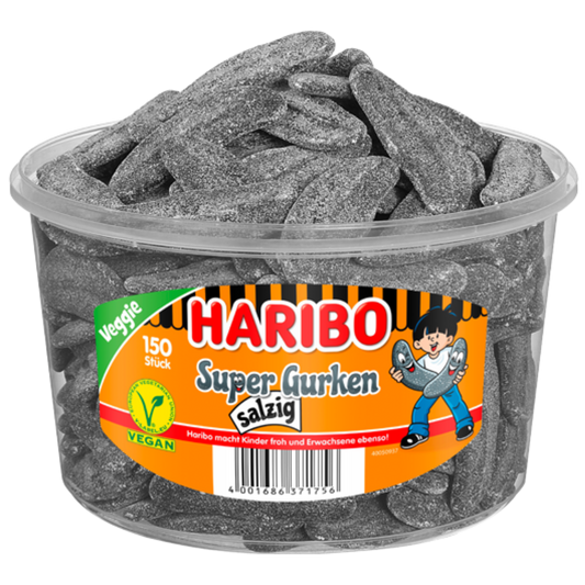 HARIBO Super Gurken salzig 100g VEGAN