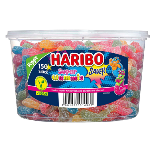 HARIBO Super Wummis sauer 100g 🐛🎉 VEGAN