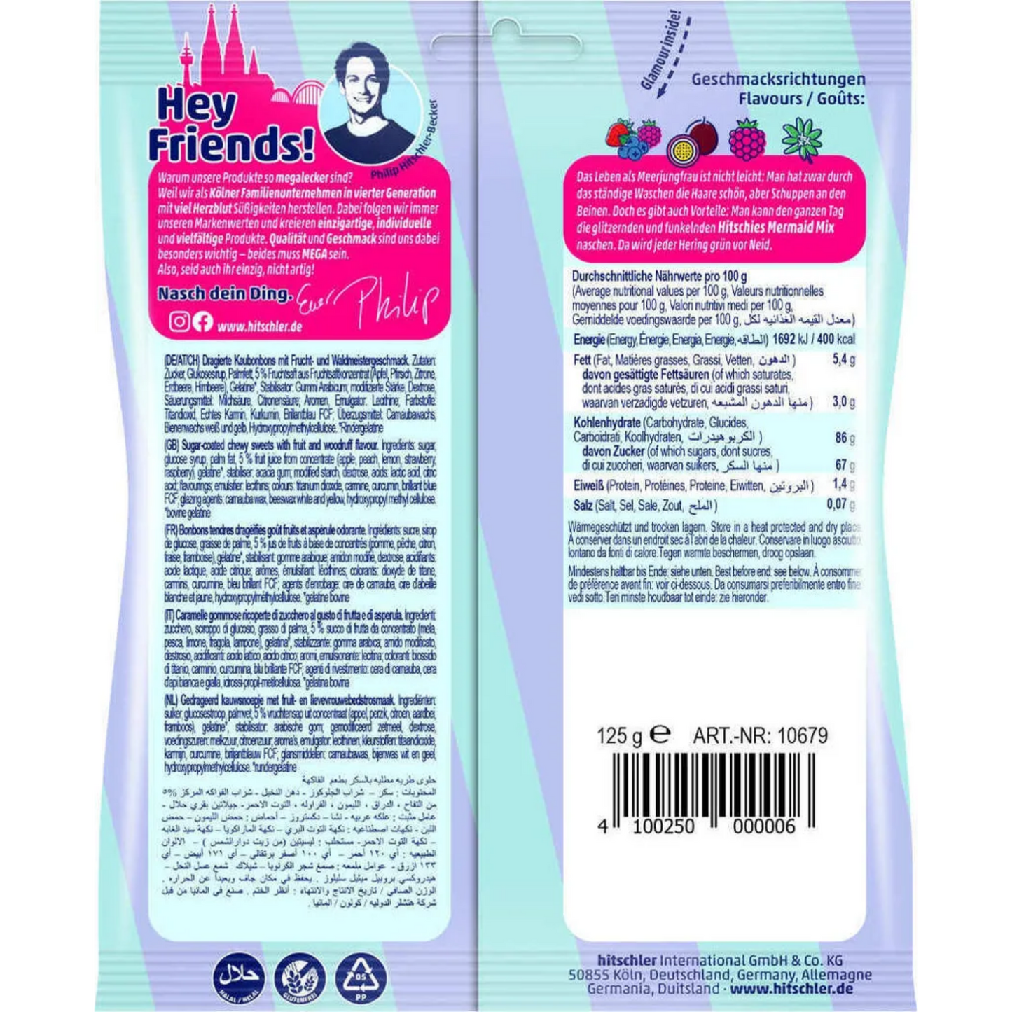 Hitschies Mermaid Mix Kaubonbon 🌊🧜✨100g