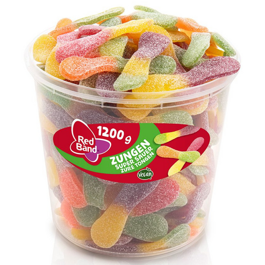 Red Band Fruchtgummi Zungen super sauer 100g 💥 VEGAN
