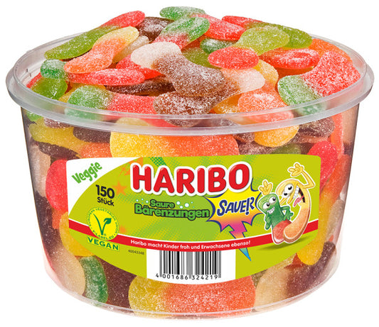 HARIBO Saure Bärenzungen 🐻👅 100g VEGAN